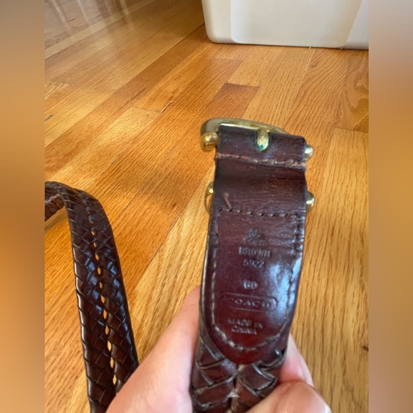 Coach weave leather belt. - Picture 7 of 7